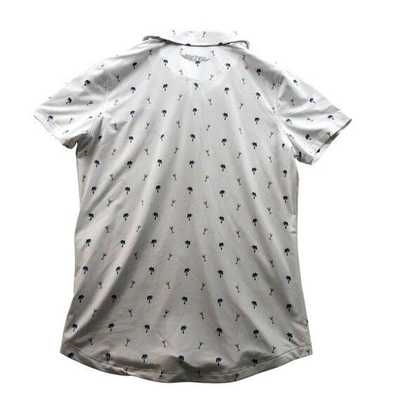 Straight Down Performance Polo Shirt Mend Large Short Sleeve Casual Whilte - Picture 2 of 10